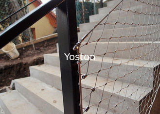 China Cerca de aço inoxidável flexível da malha da corda de fio da virola decorativa para trilhos da escada fornecedor